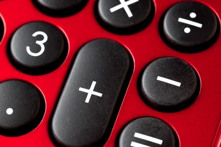 calculadora vermelha